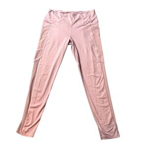 Victoria Sport Leggings Womens Large Pink Knockout High Rise Ankle Pockets Yoga